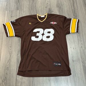 Chase authentics M&M Brown Jersey with Yellow Accents